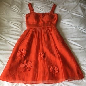 NWOT Whimsical Bright Cerise (orange) dress
